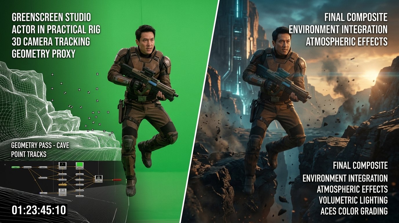 VFX Compositing Nuke Node Graph and Photorealistic Final Composite Breakdown